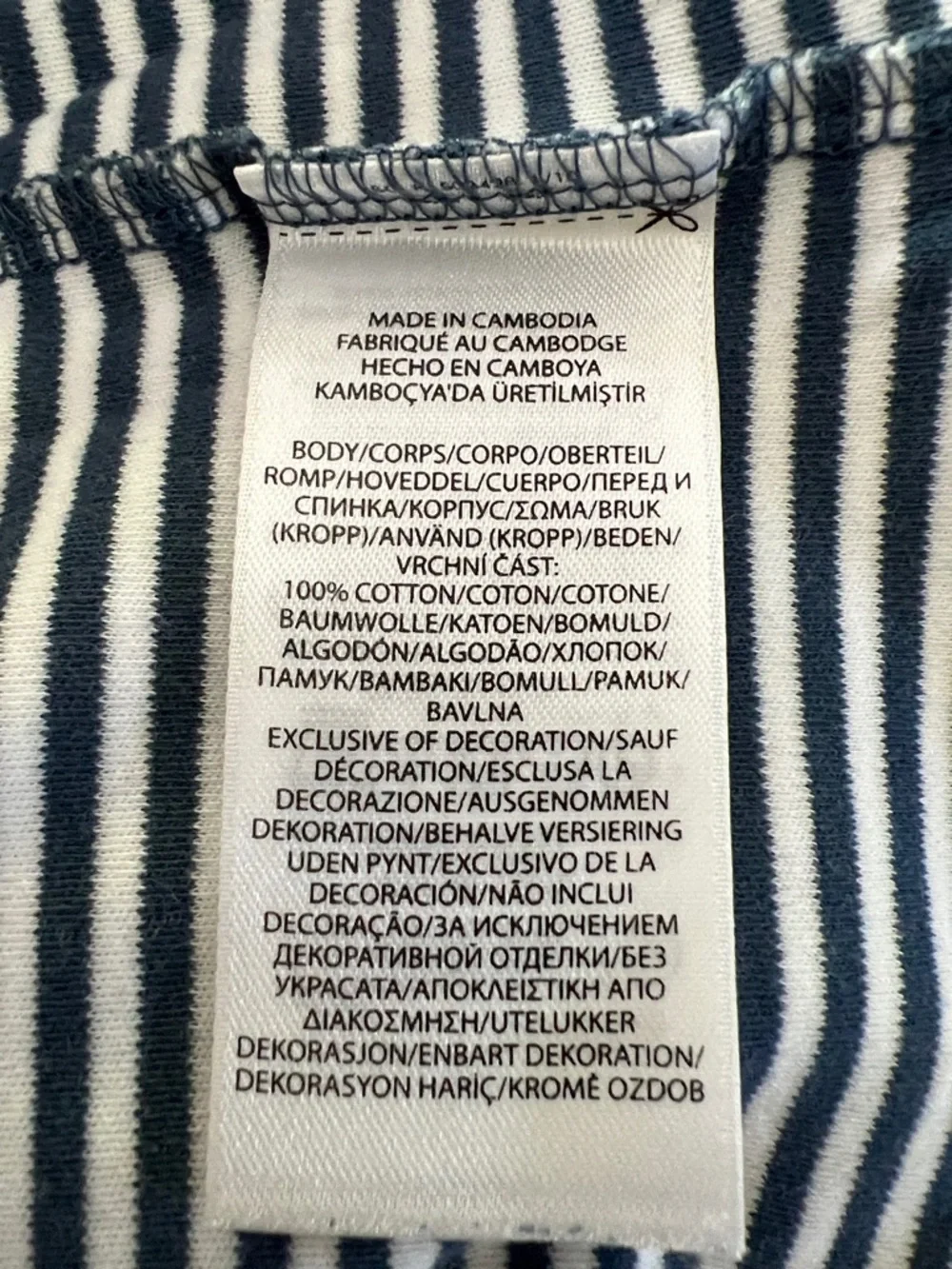 Polo by Ralph Lauren Men’s Navy & White Stripe Crew Tee Classic Fit Size Medium